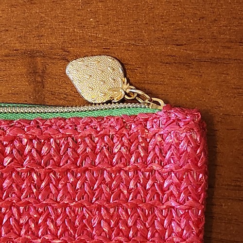 IPSY March 2025 Glam Makeup Bag Only, Hot Pink With Gold Strawberry Zipper - Picture 2 of 3