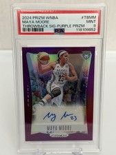 Maya Moore /49 Purple Prizm Auto 2024 WNBA PSA 9 Pop 2 Minnesota Lynx