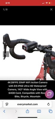 AKEEYO-710Pro Bike Camera, 4K28FPS 20MP WiFi Action Camera with EIS IP66...
