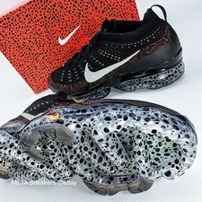 Nike VaporMax US 11.5 Men's Black White Orange FlyKnit Electric   FZ2519 001 NIB