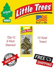 Little Trees 60210 Gold Scented Hanging Air Freshener for Car  Home 72 Pack 