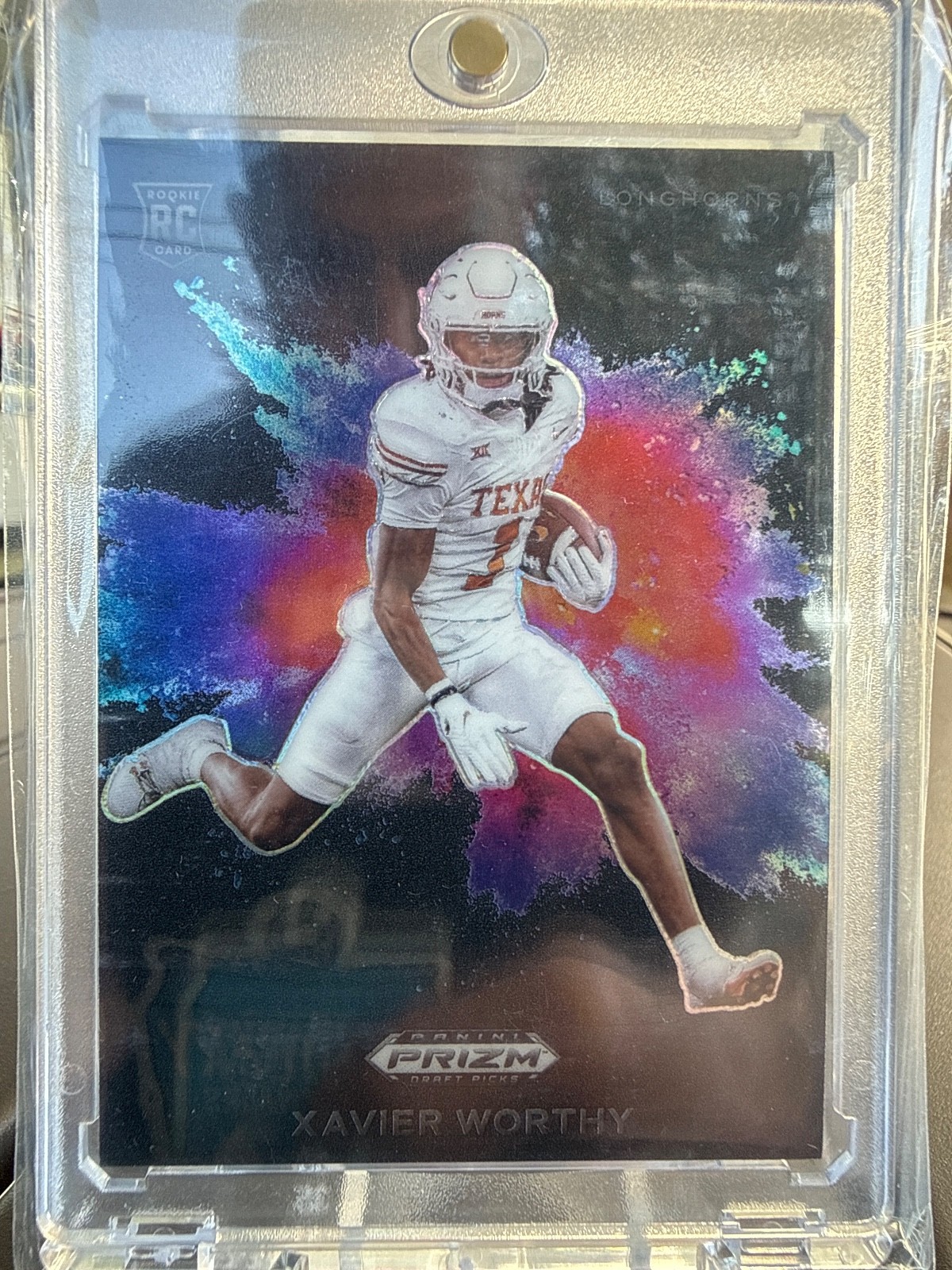 2024 Panini Prizm Draft Picks Xavier Worthy Black Color Blast #CB-6 RC Longhorns