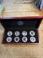 Joe Biden Bradford Exchange Legacy set 8 coin Silver & Gold plate w/box estate