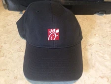 Chick-Fil-A Team Style oobe Hat Cap Adjustable Strapback Dark Grey/ Black Logo