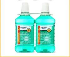 Equate Antiseptic Mouthrinse, Mint Blast, Twinpack, 2 Bottles, 2 x 1.5 Liters