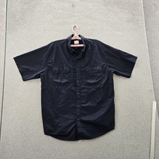 5.11 Tactical Men Button Up Shirt XL REGULAR Blue Cargo Short Sleeve Work