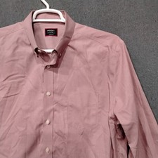 UNTUCKit Mens XL Regular Fit Wrinkle Free Button Down Shirt Burgundy Micro Check