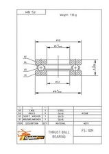 Axial Drucklager F 5-10 M 5x10x4 mm Thrust Ball Bearing F5-10M
