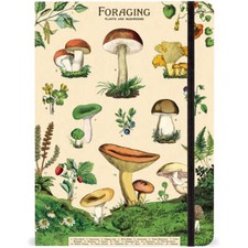 Vintage-Inspired Foraging Mushroom Notebook Journal with Elastic Closure