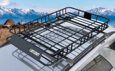 54" Heavy Duty Steel Roof Rack Basket Lockable Cargo Carrier for SUV/Truck