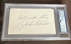 JACKIE ROBINSON INSCRIBED INDEX CARD AUTO AUTOGRAPH VINTAGE DODGERS PSA/DNA RARE