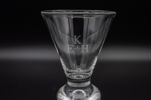 READ Steuben Glass 7737 Cordial Glasses 4 1/8" H Set of 5 Teardrop MONOGRAM - Picture 6 of 9