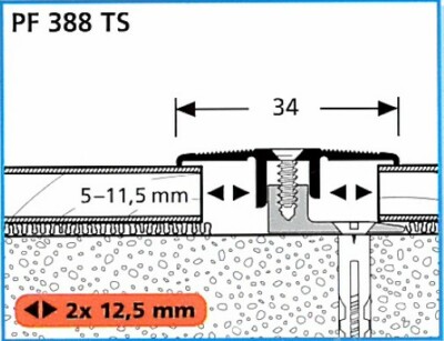 Parkettfreund TwinSmall Übergangsprofil PF 388 TS 100 cm 