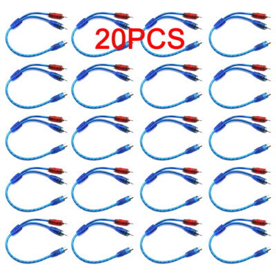 20Pcs RCA Y Splitter Audio Jack Cable Adapter 1 Female to 2 Male Connector USA