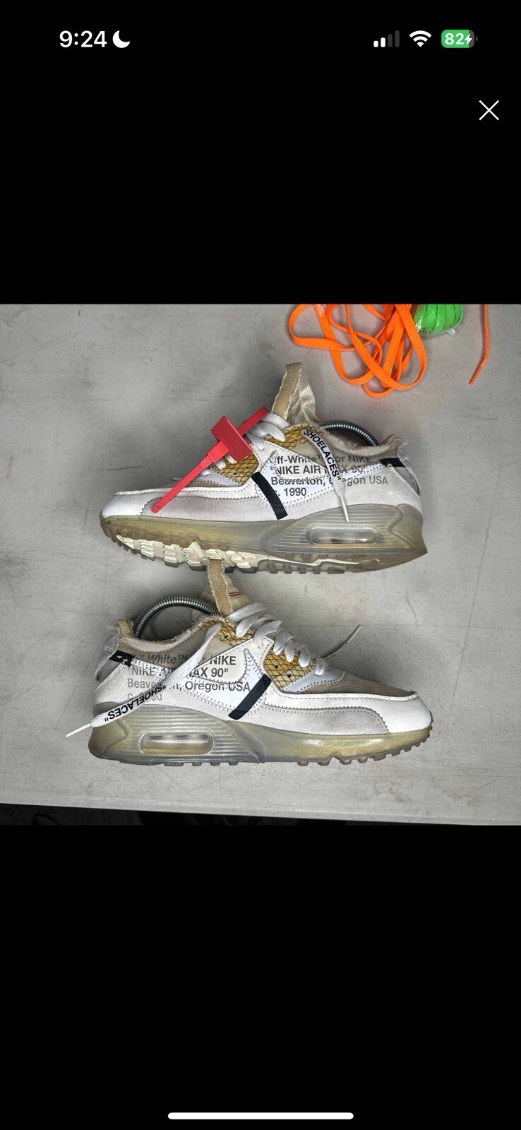 OFF WHITE X NIKE Taglia 6 Scarpe Nike Air Max 90 x OFF WHITE The Ten 2017 Uomo AA7293 100 4 5W