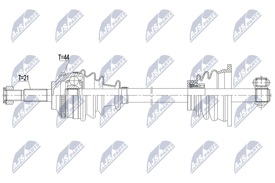 NTY NPW-RE-165 Drive Shaft for NISSAN,RENAULT