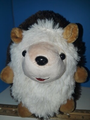 Hedgehog Plush Kiss Lips Valentine Lipstick Love 8  Soft Plastic Eyes Nose Brown