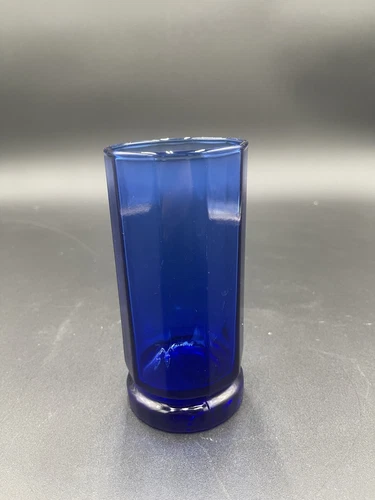 Vintage Anchor Hocking Cobalt Blue “Essex” 10 Panel 16oz Glass Tumbler