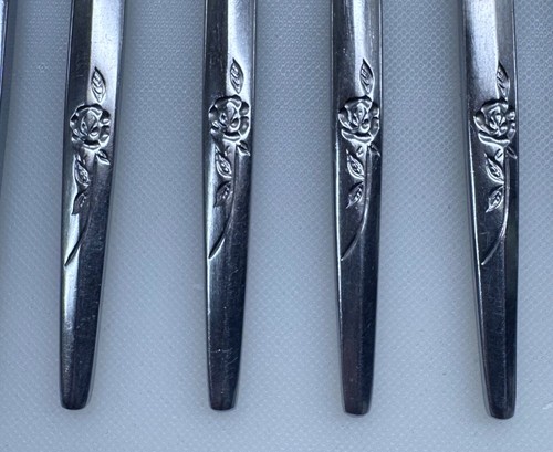 SILVERWARE ~ AMC ~ MCM ~ MADRID GARDEN ROSE ~ 34pc Lot ~ COMPLETE 4pc Place Set+ - Picture 8 of 10