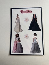 Brand New Barbie Dolls 5.75" by 8.5" Sticker Sheet