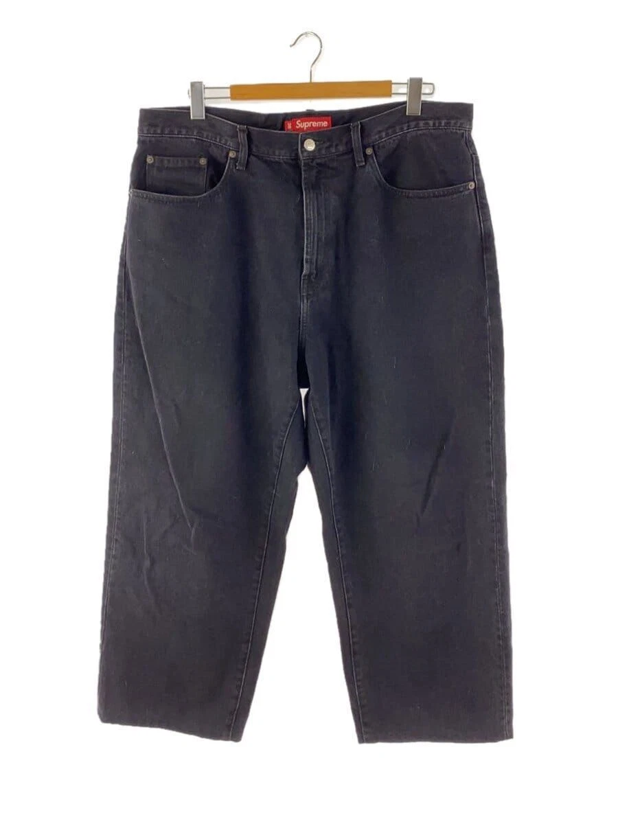 Pantalon droit suprême baggy jean 36 coton noir occasion