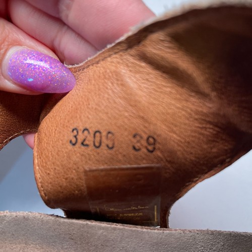 Taos Carousel 3209 Tan Leather Wedge Ankle Strap Sandal Size EU 39 US 8 - 8.5 - Picture 7 of 8