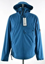 C.P. (CP) Company NWT Pro-Tek 1/4 Zip Pullover Jacket Size M 50 in Solid Blue