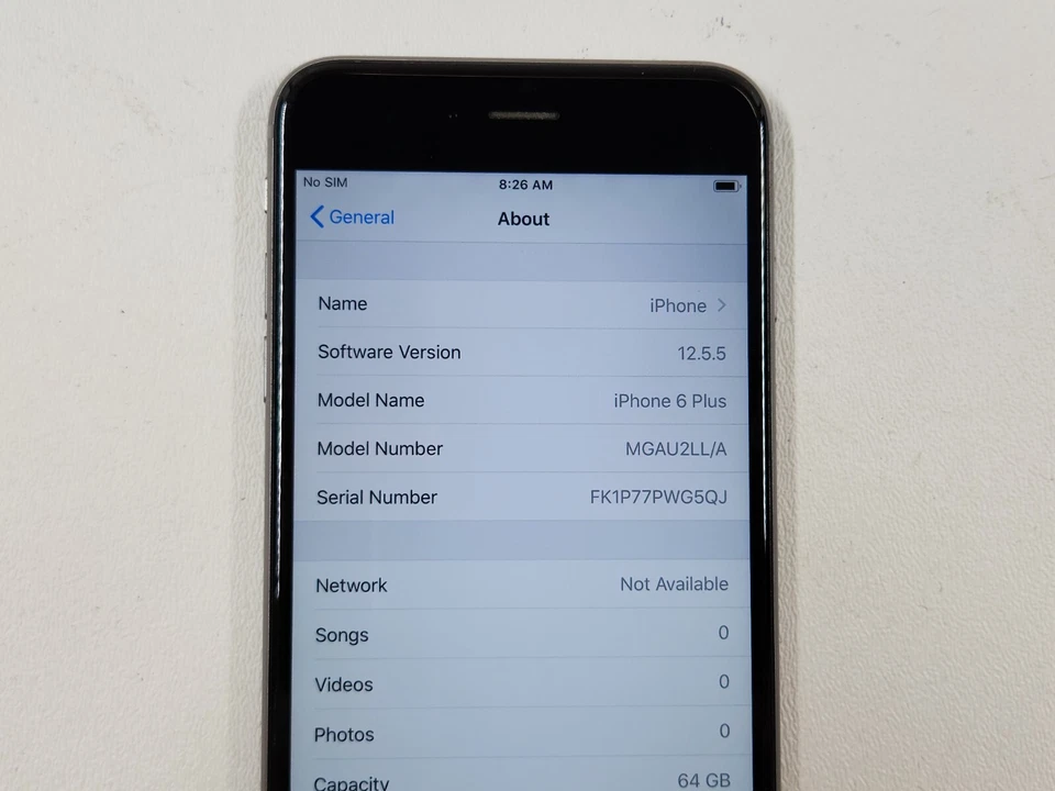 Smartphone Apple iPhone 6 Plus (A1522) 64GB - Gris (AT&T) - IMEI limpio - Q1438 Foto 4 de 4