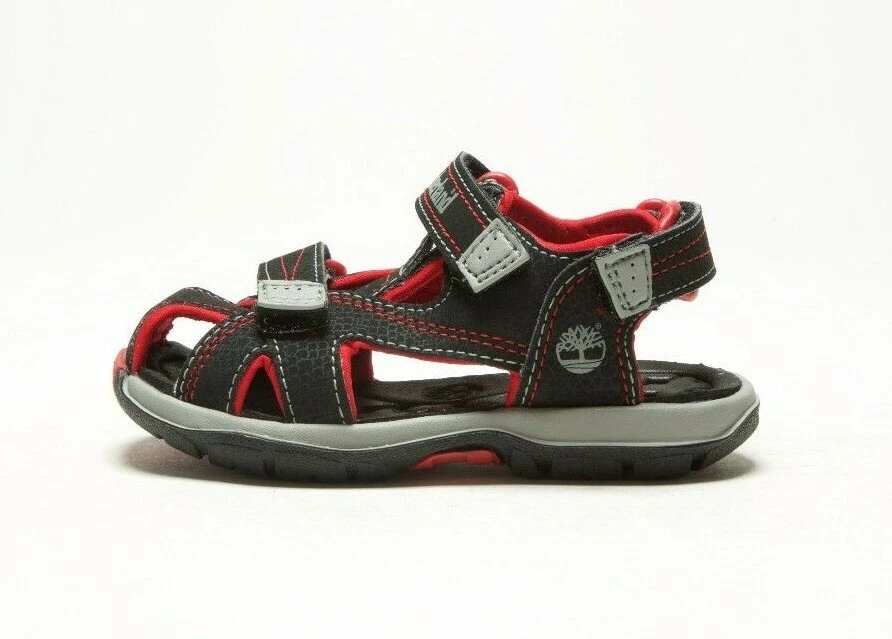 TIMBERLAND Sandalo bambino Mad River punta chiusa 54824 nero rosso grigio