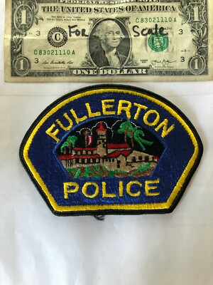 Fowler Police Patch Fullerton California Police Patch un-sewn in Great Shape | eBay