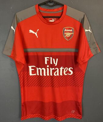 MEN'S FC ARSENAL 2015/2016 TRAINING FOOTBALL SOCCER SHIRT JERSEY MAILLOT SIZE S