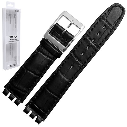 17mm 19mm Leather Strap For Swatch Wristwatch Bands For Man Women Replacement - Picture 7 of 23