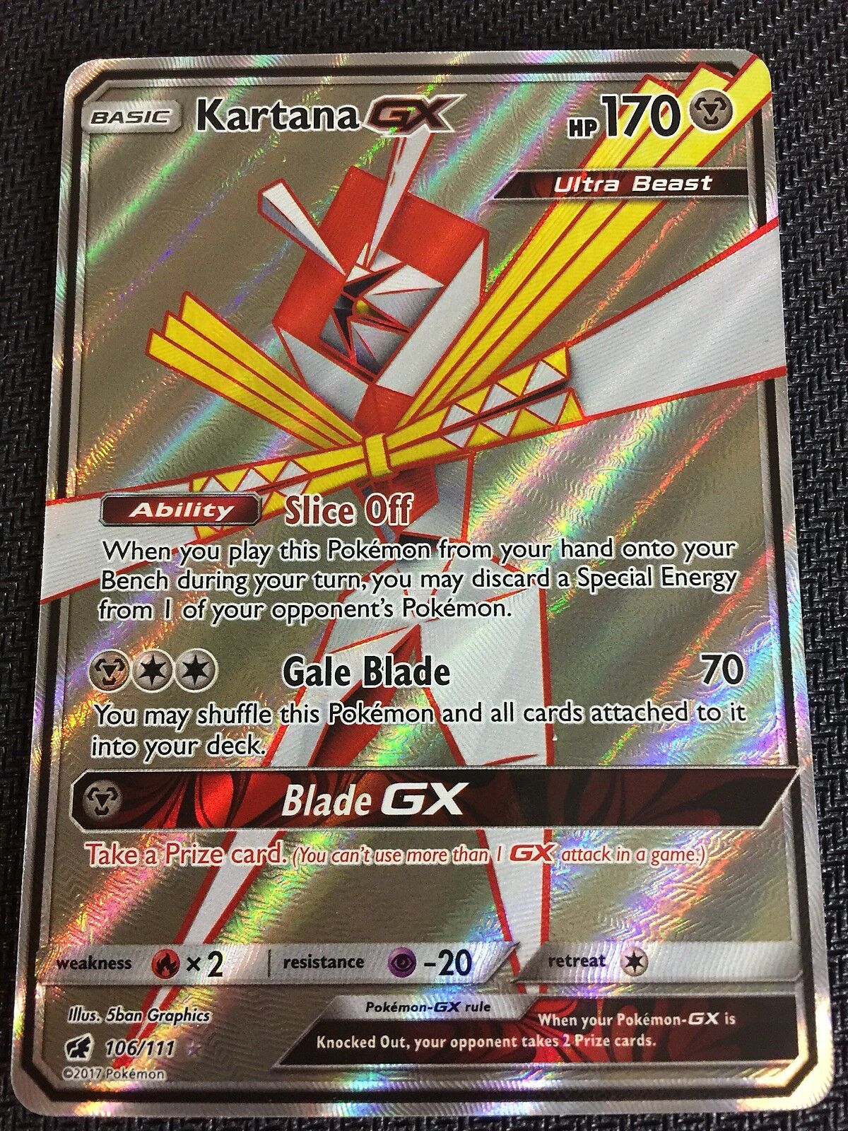 Verified Kartana-GX - Crimson Invasion by Pokemon Cards