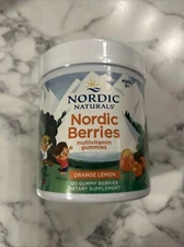 Nordic Naturals Nordic Berries Multivitamin Orange lemon Flavor 120 Ct Ex/4/26