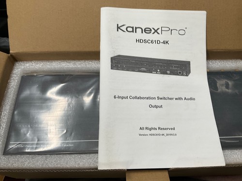 KanexPro HDSC61D-4K 6 Input Collaboration Switcher Scaler 4K HDMI Output SEALED✅ - Picture 3 of 3