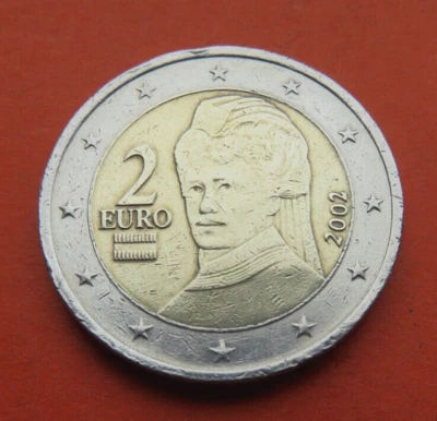 Belle Pièce Rare de 2 EURO 2002 AUTRICHE " BERTHA VON SUTTNER " - Photo 1/2