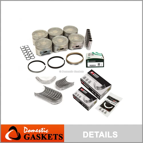 Pistons Bearings Rings Fit 94-96 Mitsubishi Montero 3.5L DOHC 6G74