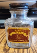 Vintage Devoe Fixatif Varnish or Oil Bottle  Empty