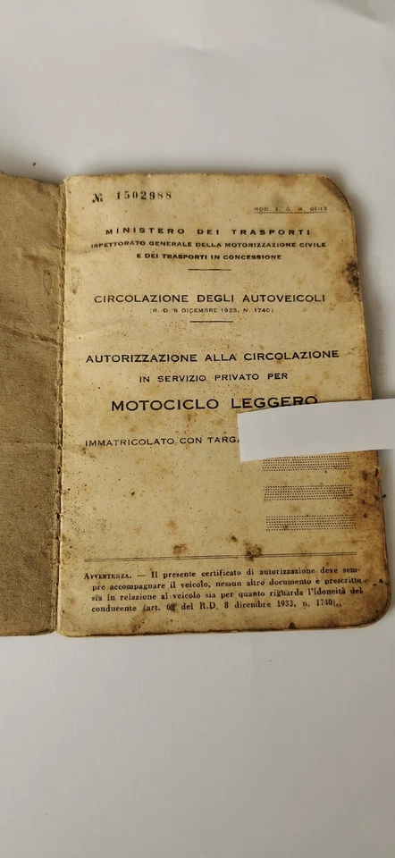 Libretto Lambretta 125/B dell'epoca raro - Immagine 2 di 4