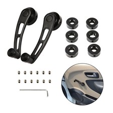 Black Billet Aluminum Window Crank Handle Winders Car Truck Glass Door Universal