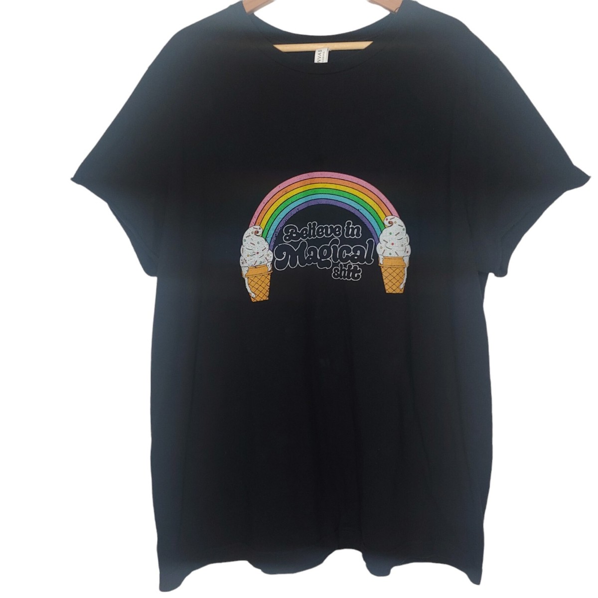 Women's Be Kind Graphic Tee - Leopard & Rainbow Print Inspirational T-Shirt, Soft Cotton Blend (Summer Tops)