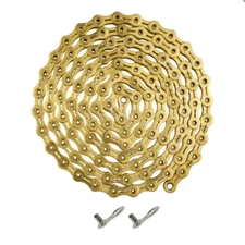 YBN SLA-410 Singlespeed Chain — 1/8" x 116 Links / Gold — AUS STOCK — Bike BMX
