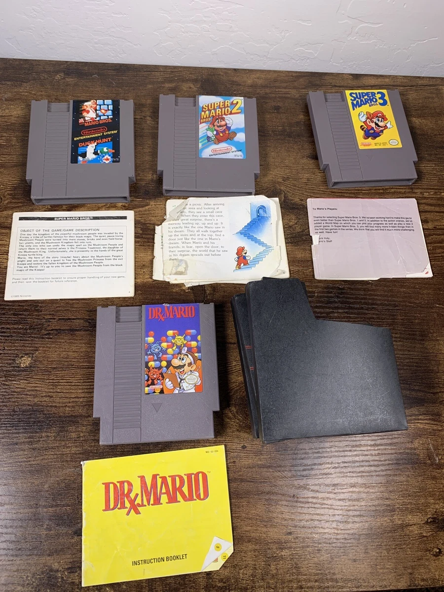 NES Nintendo Mario Game Lot Dr Mario Super Mario 1 2 3 W
