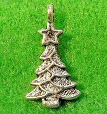 50Pcs. WHOLESALE Tibetan Silver CHRISTMAS TREE Charms Pendants Ear Drops Q0524