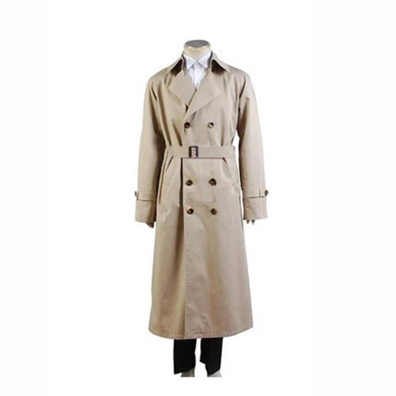 Hunter Angel Emmanuel Cas/Castiel саржи Тренч косплей костюм - Изображение 3 из 4