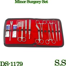 18 Pcs Minor Surgery Set With FREE Case Surgical Instruments Kit German Grade
