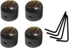 4pcs Amber Top Guitar Dome Knob Volume Tone Control Knobs for Electric...
