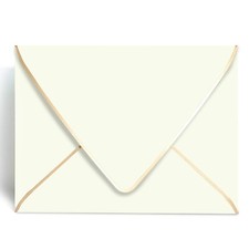 A7 Ivoy Envelopes 5 x 7 With Gold Border,- 50 Pack,For 5x7 Cards Quick Self ...