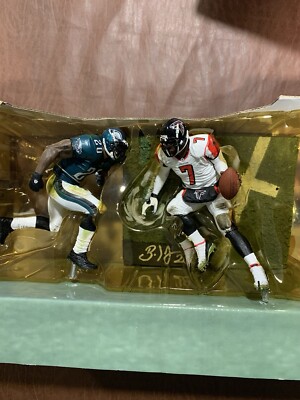 Brian Dawkins Signed McFarlane Action Figure with Michael Vick
