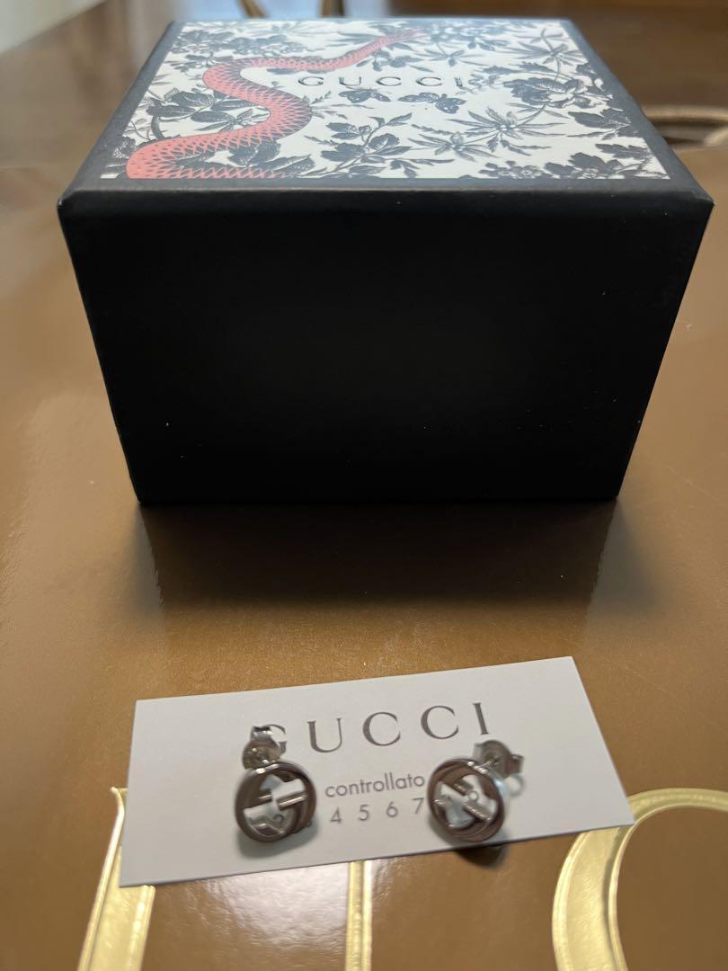 Gucci Interlocking G Earrings Stud Type Silver AG… - image 3